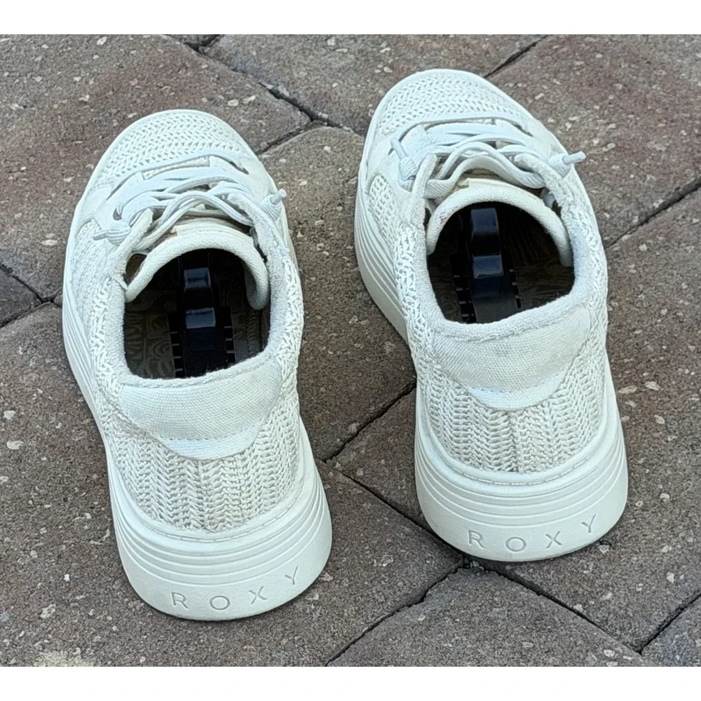 Roxy Women's Sheilahh 2.0 Platform Sneaker Natural Size 7 M